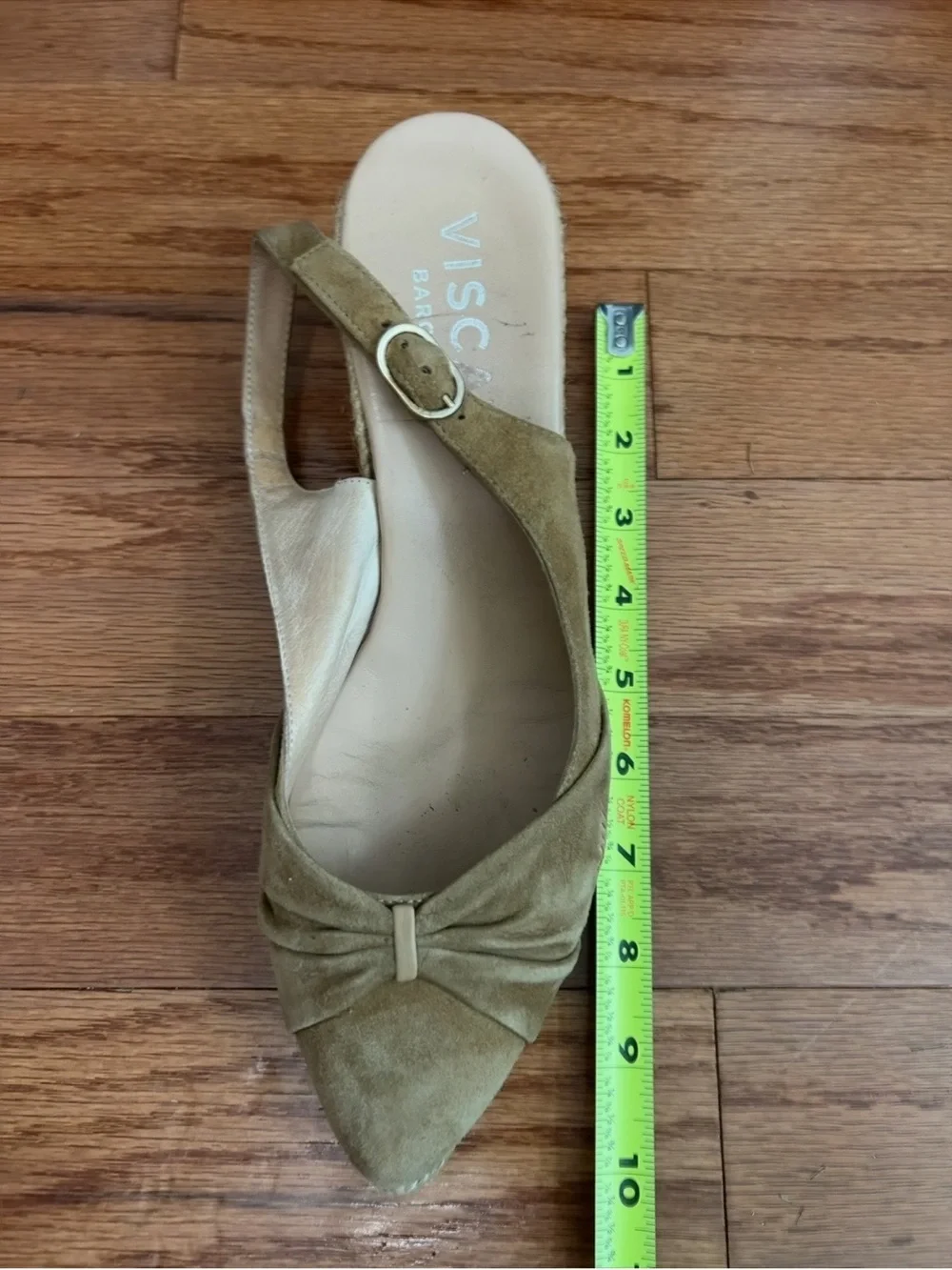 Viscata Spain Taupe Suede Espadrille Wedge Sandals Size 41 Slingback